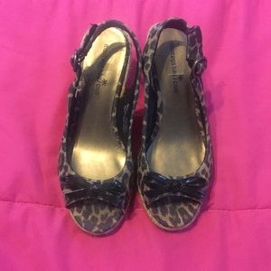 Cheetah print wedges